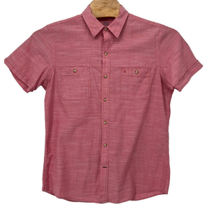 Izod Saltwater Relaxed Fit Pink 100% Cotton Size Large‎ Short Sleeve
